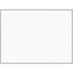 Ghent® 1 X 1" Grid Magnetic Whiteboard, 2 X 3', Aluminum Frame
