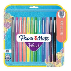 Paper Mate® Flair Assorted Medium Point Tropical Vacation Felt Tip Pen 1mm 12-Pk