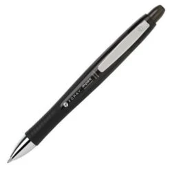 Office Depot® Brand Black Medium Point Retractable Ballpoint Pen W/grip 1mm, Box Of 12