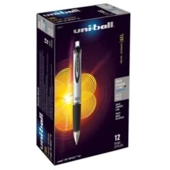 Uni-Ball® 207 Impact Blue W/Gray Barrel Bold Point RT Gel Pen 1mm, Package Of 12