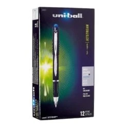 Uni-Ball® Jetstream Blue W/Black Barrel Bold Ballpoint Pen 1mm, Box Of 12