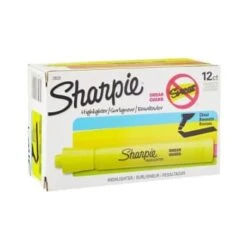 Sharpie® Accent® Fluorescent Yellow Chisel-Tip Highlighter, Package Of 12