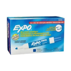 Expo® Blue Bullet Point Low-Odor Dry-Erase Marker, Package Of 12