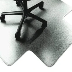 Skilcraft Pvc Chair Mats, Low To Medium Pile Carpet, 53 X 45, Clear