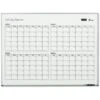 Skilcraft Quartet 4-Month Dry Erase Calendar, 48 X 36, Silver