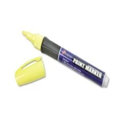 Skilcraft Paint Marker, Medium Bullet Tip, Yellow, Package Of 6