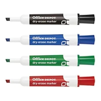 Office Depot Low Odor Dry Erase Markers (4-Pack) 1 Office Depot Low Odor Dry Erase Markers (4-Pack)
