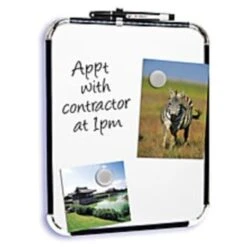 Foray® Magnetic Dry Erase Board With Plastic Frame, 11" X 14"