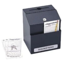 Safco® Steel Suggestion Box, Black