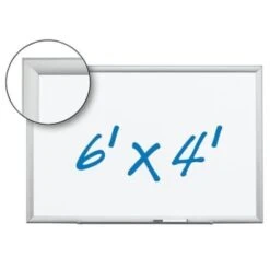 3m Premium Porcelain Dry Erase Board 72" X 48", Aluminum Frame