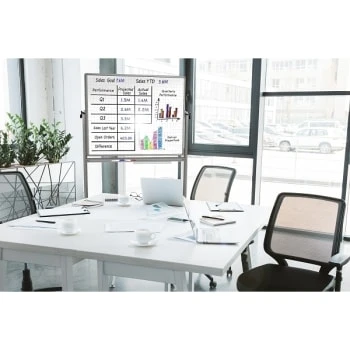 Luxor 48" X 36" Mobile Magnetic Combination Ghost Grid/whiteboard 4 Luxor 48" X 36" Mobile Magnetic Combination Ghost Grid/whiteboard - Image 4