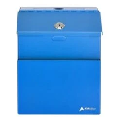 Adir Office Wall Mount Steel Locking Suggest Box Blue -Office Provisions 228538 RightView Lg