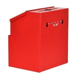 Adir Office Wall Mount Red Steel Locking Suggest Drop Box W/suggest Cards -Office Provisions 228542 DetailedProductView3 Lg