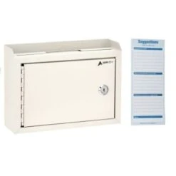 Adir Office Medium Size White Steel Mp Suggest Drop Box W/suggest Cards
