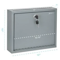 Adir Office Beige Wall Mount Large Steel Drop Box -Office Provisions 228557 LeftView Lg