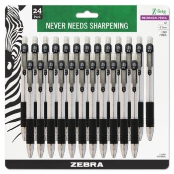 Zebra Z-Grip Pencil 0.7 Mm Hb #2.5 Black Lead Clear/black Grip 2 Zebra Z-Grip Pencil 0.7 Mm Hb #2.5 Black Lead Clear/black Grip - Image 2