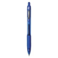 Zebra Z-Grip Retractable Medium 1 Mm Blue Ink Clear Barrel