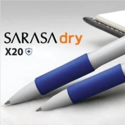 Zebra Sarasa Dry X20+ Gel Pen Fine 0.7 Mm Blue Ink White Barrel 7 Zebra Sarasa Dry X20+ Gel Pen Fine 0.7 Mm Blue Ink White Barrel -Office Provisions 229133 LeftView Lg
