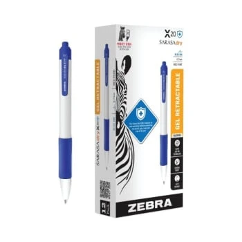 Zebra Sarasa Dry X20+ Gel Pen Fine 0.7 Mm Blue Ink White Barrel 3 Zebra Sarasa Dry X20+ Gel Pen Fine 0.7 Mm Blue Ink White Barrel - Image 3