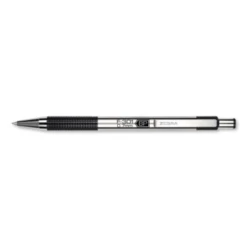 Zebra F-301 Retractable Fine 0.7 Mm Black Ink Stainless Steel/black Barrel