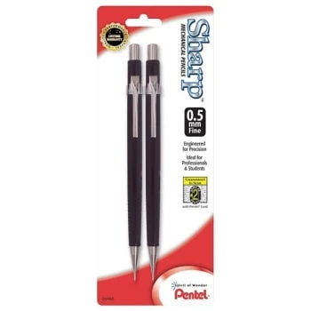 Pentel® 0.5mm Black Barrel Mechanical Drifting Pencil, Package Of 2 1 Pentel® 0.5mm Black Barrel Mechanical Drifting Pencil, Package Of 2