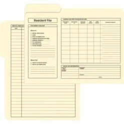 Resident File Folder, Legal Size,Leasing Records, Package Of 100