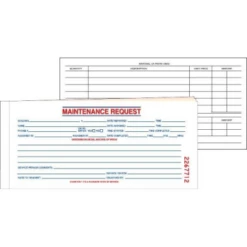 Small Three Part Maintenance Request Form, Package Of 100