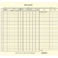 Rent Journal, Single Copy, Package Of 100