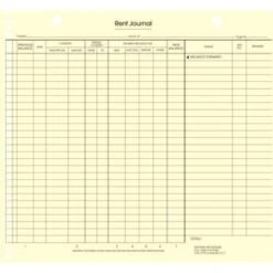 Rent Journal, Double Copy, Package Of 100