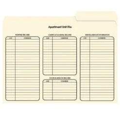 Apartment Unit File Folder, Legal Size, Package Of 100