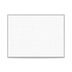 Ghent 1"x1" Grid Whiteboard, Non-Magnetic, 4'h X 8'w