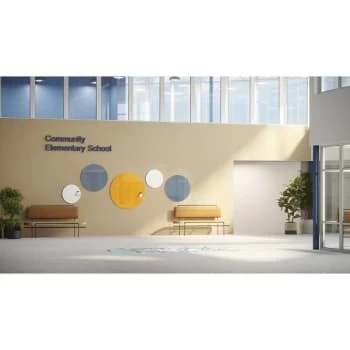 Ghent Coda Low Profile Circular Glassboard Magnetic 24" White 2 Ghent Coda Low Profile Circular Glassboard Magnetic 24" White - Image 2