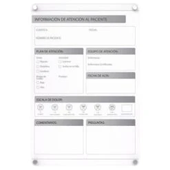 Ghent Graphics Slide Changeable Glassboard W/standoffs Non-Magnetic 24"h X 18"w -Office Provisions 306869 DetailedProductView2 Lg