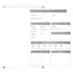 Ghent Graphics Slide Changeable Glassboard W/standoffs Non-Magnetic 24"h X 18"w -Office Provisions 306869 DetailedProductView3 Lg