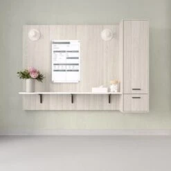 Ghent Graphics Slide Changeable Glassboard W/standoffs Non-Magnetic 24"h X 18"w -Office Provisions 306869 LifestyleImage Lg