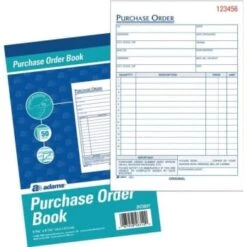 Adams® Carbonless Purchase Order Book, 5-9/16" X 8-7/16", Two-Part, 50 Set Pad