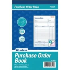 Adams® Carbonless Purchase Order Book, 5-9/16" X 8-7/16", Three-Part, 50 Set Pad