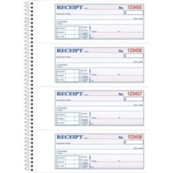 Adams® Carbonless 2-Part Receipt Book, 7-5/8" X 11", Book Of 200 Sets