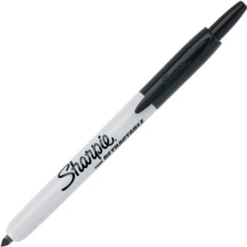 Sharpie® Retractable Permanent Markers, Fine Point, Black, Package Of 12 1 Sharpie® Retractable Permanent Markers, Fine Point, Black, Package Of 12