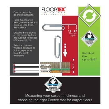 Floortex Ecotex® Enhanced Polymer Rect Chair Mat For Carpets Up To 3/8" 36"x48" 9 Floortex Ecotex® Enhanced Polymer Rect Chair Mat For Carpets Up To 3/8" 36"x48" - Image 9