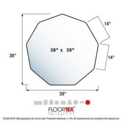 Floortex 9mat® Polycarbonate Blue Gaming Chair Mat/carpets Up To 1/2" 38"x39" -Office Provisions 324295 DetailedProductView3 Lg