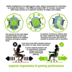 Floortex 9mat® Polycarbonate Blue Gaming Chair Mat/carpets Up To 1/2" 38"x39" -Office Provisions 324295 DetailedProductView6 Lg