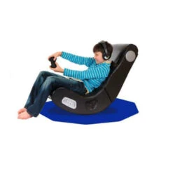 Floortex 9mat® Polycarbonate Blue Gaming Chair Mat/carpets Up To 1/2" 38"x39" -Office Provisions 324295 LifestyleImage Lg