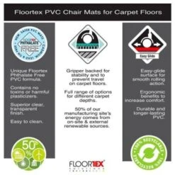 Floortex Advantagemat® Vinyl Rectangular Chair Mat Carpets Up To 1/4" 48" X 118" 21 Floortex Advantagemat® Vinyl Rectangular Chair Mat Carpets Up To 1/4" 48" X 118" -Office Provisions 329939 DetailedProductView10 Lg