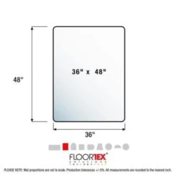 Floortex Advantagemat® Anti-Microbial Rect Chair Mat 3/8" 36" X 48" -Office Provisions 329991 DetailedProductView7 Lg
