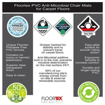 Floortex Advantagemat® Anti-Microbial Rect Chair Mat 3/8" 48" X 60" 11 Floortex Advantagemat® Anti-Microbial Rect Chair Mat 3/8" 48" X 60" - Image 11