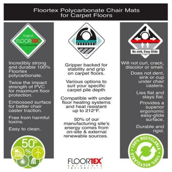 Floortex Ultimat® Polycarbonate Lipped Chair Mat For Carpets Over 1/2" 35 X 47" 13 Floortex Ultimat® Polycarbonate Lipped Chair Mat For Carpets Over 1/2" 35 X 47" - Image 13
