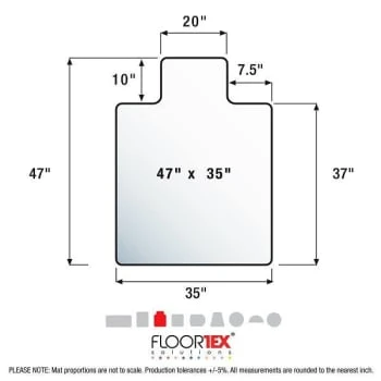 Floortex Ultimat® Polycarbonate Lipped Chair Mat For Carpets Over 1/2" 35 X 47" 10 Floortex Ultimat® Polycarbonate Lipped Chair Mat For Carpets Over 1/2" 35 X 47" - Image 10