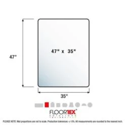 Floortex Ultimat® Polycarbonate Rectangular Chair Mat Hard Floor 35 X 47" -Office Provisions 330117 DetailedProductView6 Lg