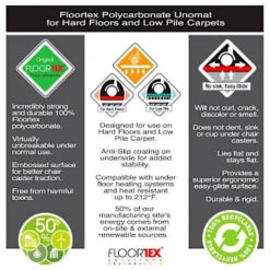 Floortex Cleartex® Unomat Anti-Slip Lip Chair Mat Hard Flr/carpet Tiles 48 X 53" 21 Floortex Cleartex® Unomat Anti-Slip Lip Chair Mat Hard Flr/carpet Tiles 48 X 53" -Office Provisions 330131 DetailedProductView10 Lg
